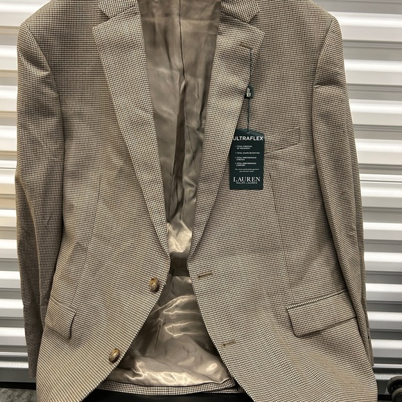 Ralph Lauren Beige Checkered Blazer - Picture 1 of 13